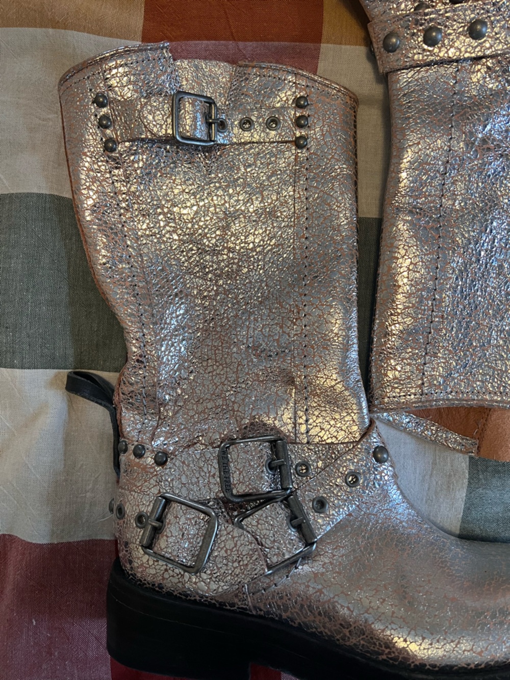 We The Free Janey Engineer Boot in Silver - Picture 3 of 6